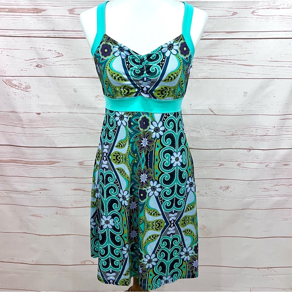 Prana Amaya Paisley Floral Racerback Athletic Bra Dress
